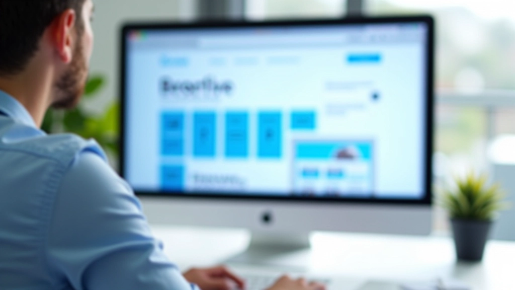 Página web com diferentes tamanhos de elementos demonstrando hierarquia visual clara